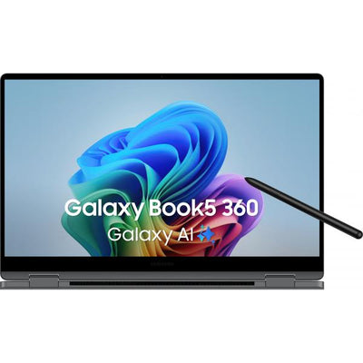 Samsung Galaxy Book5 360 Copilot+ PC Intel Core Ultra 7 256V Ibrido (2 in 1) 39,6 cm (15.6") Touch screen Full HD 16 GB LPDDR5x-SDRAM 512 GB SSD Wi-Fi 7 (802.11be) Windows 11 Pro Grigio Italiano [NP754QHA-KA3IT]