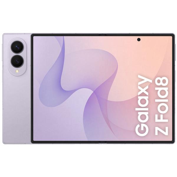 Samsung Galaxy Z Fold8 , 1TB, Lavender, Nuovo formato, Rapporto Display Esterno 10:16  Interno 4:3, Processore Potente, 4800 mAh, RAM 16GB, Camera 50MP, Now Nudge, Assistente Foto [SM-F971BLVNEUE]