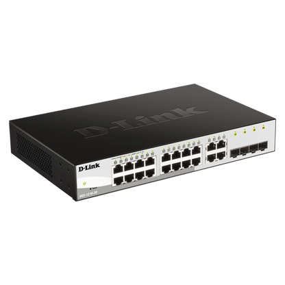 D-LINK SWITCH 16 PORTE GIGABIT + 4 PORTE SFP SMART+ [DGS-1210-20]