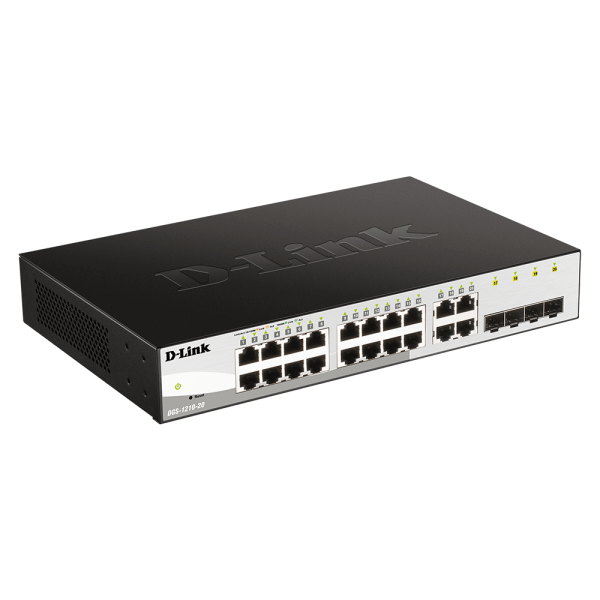 D-LINK SWITCH 16 PORTE GIGABIT + 4 PORTE SFP SMART+ [DGS-1210-20]