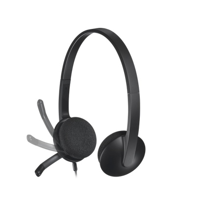 LOGITECH CUFFIE CON MICROFONO H340, USB [981-000475]