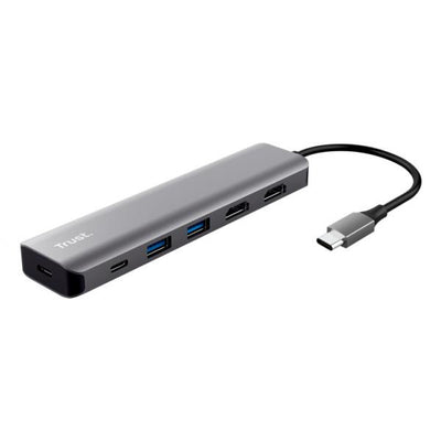 TRUST ADATTATORE DOCKING STATION MULTIPORT 6 IN 1 , 2 HDMI 4K, 1 USB-C, 1 USB-C PD, 2 USB-A 3.2, DAL [26325]