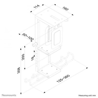 Neomounts CPU-D075BLACK/LK Supporto per CPU - bloccabile - max 10 kg - universale [CPU-D075BLACK/LK]