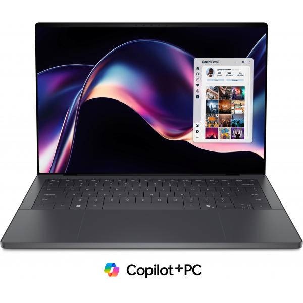 DELL XPS 14 DA14260 Copilot+ PC Intel Core Ultra X7 358H Computer portatile 35,6 cm (14") Touch screen 2.8K 32 GB LPDDR5x-SDRAM 1 TB SSD Wi-Fi 7 (802.11be) Windows 11 Pro Grafite Italiano [VPYTN]
