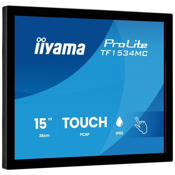 iiyama ProLite TF1534MC-B8X Monitor PC 38,1 cm (15") 1024 x 768 Pixel XGA LED Touch screen Nero [TF1534MC-B8X]