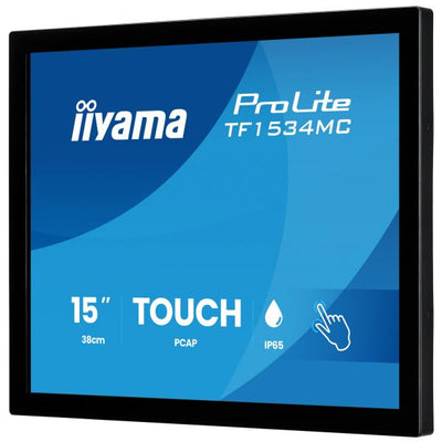 iiyama ProLite TF1534MC-B8X Monitor PC 38,1 cm (15") 1024 x 768 Pixel XGA LED Touch screen Nero [TF1534MC-B8X]