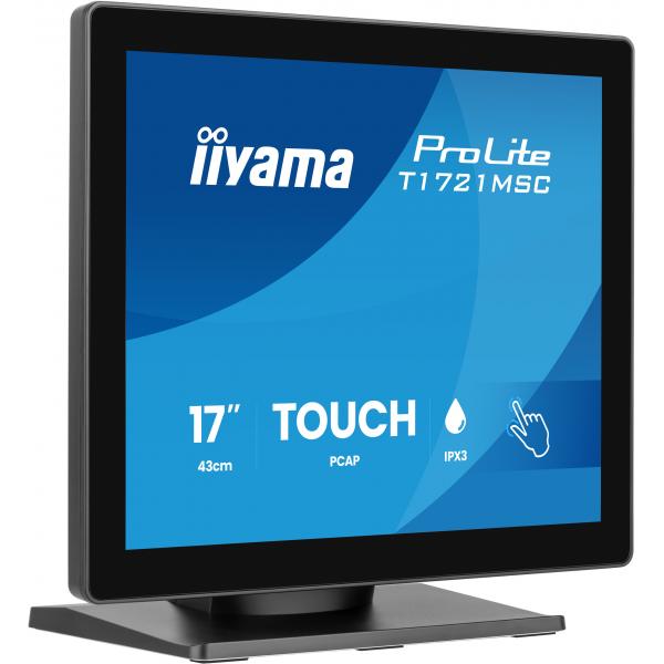 iiyama ProLite T1721MSC-B3 Monitor PC 43,2 cm (17") 1280 x 1024 Pixel SXGA Touch screen Da tavolo Nero [T1721MSC-B3]