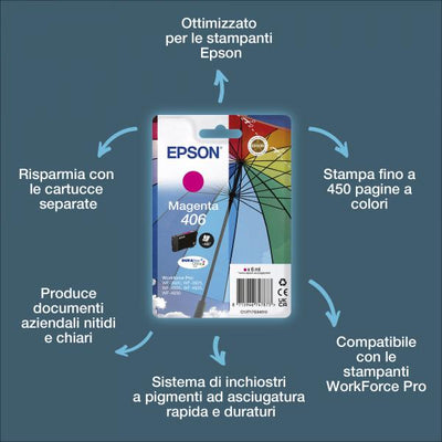 Epson Inchiostri DURABrite Ultra Ombrello 406 confezione singola magenta [C13T17G34010]
