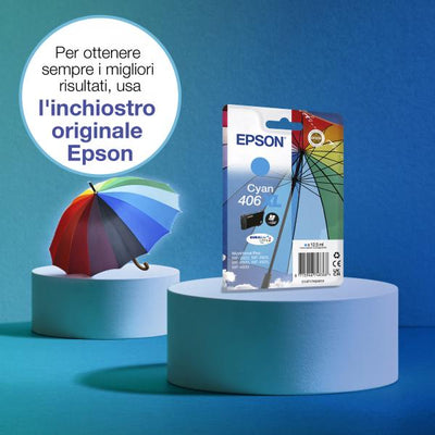 Epson Inchiostri DURABrite Ultra Ombrello 406XLconfezione singola Ciano [C13T17H24010]