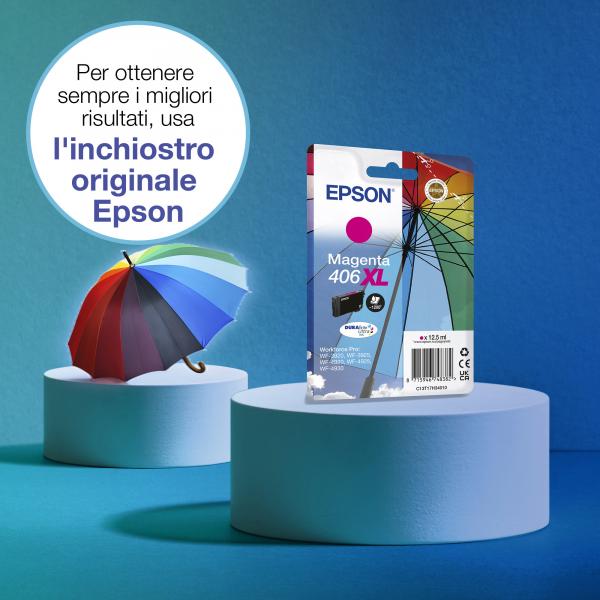 Epson Inchiostri DURABrite Ultra Ombrello confezione singola 406XL magenta [C13T17H34010]