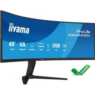 iiyama ProLite XCB4994DQSU-B1 Monitor PC 124,5 cm (49") 5120 x 1440 Pixel Dual QHD LCD Nero [XCB4994DQSU-B1]