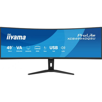 iiyama ProLite XCB4994DQSU-B1 Monitor PC 124,5 cm (49") 5120 x 1440 Pixel Dual QHD LCD Nero [XCB4994DQSU-B1]