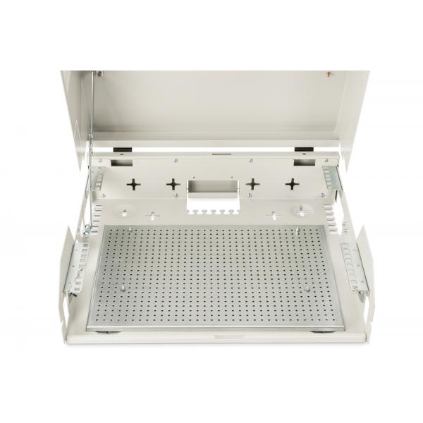 Digitus Wall mounting cabinet - SOHO - slim - 145x525x475 mm 3U rotatable - 2U fix - Grey [DN-1904U-PB]