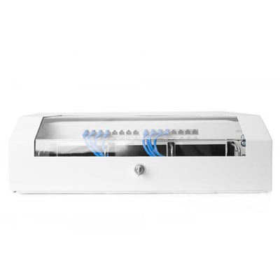Digitus Wall mounting cabinet - SOHO - slim - 145x525x475 mm 3U rotatable - 2U fix - Grey [DN-1904U-PB]