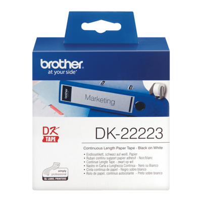 BROTHER DK-22223 NASTRO NERO SU BIANCO, 50MM. NASTRO LUNGO 30,48 MT [DK-22223]