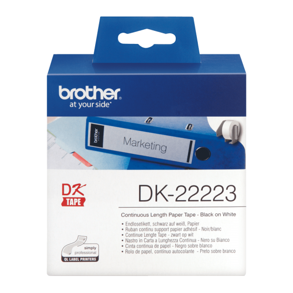 BROTHER DK-22223 NASTRO NERO SU BIANCO, 50MM. NASTRO LUNGO 30,48 MT [DK-22223]
