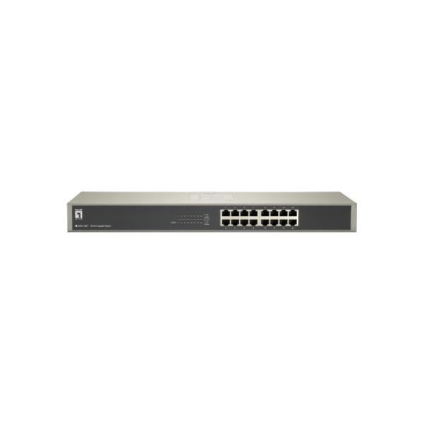 Level One 16-Port Gigabit Switch-Metal Case-RackMountable [GSW-1657]