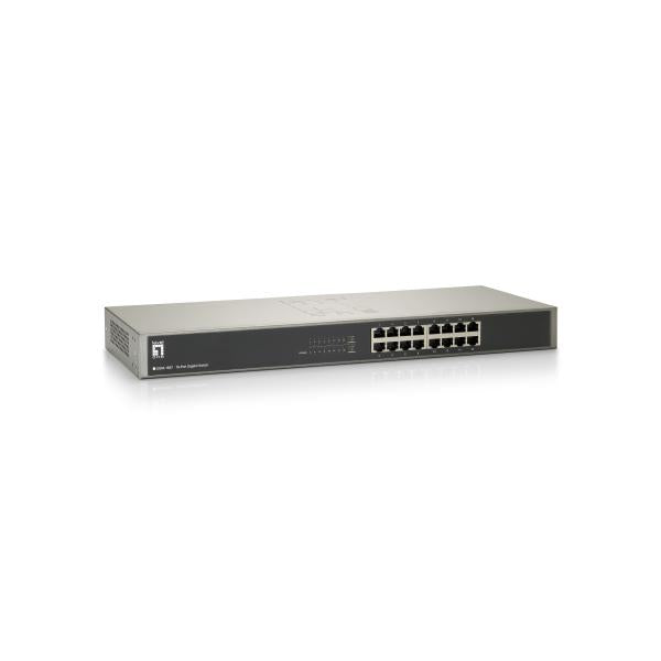 Level One 16-Port Gigabit Switch-Metal Case-RackMountable [GSW-1657]