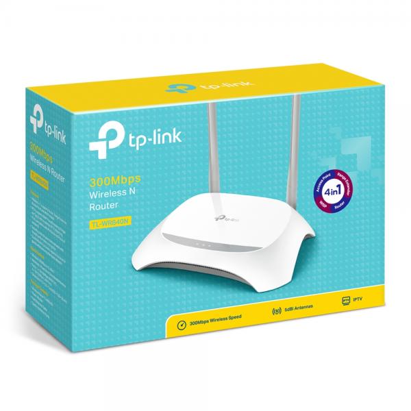 TP-Link TL-WR840N router wireless Fast Ethernet Banda singola (2.4 GHz) Grigio, Bianco [TL-WR840N]