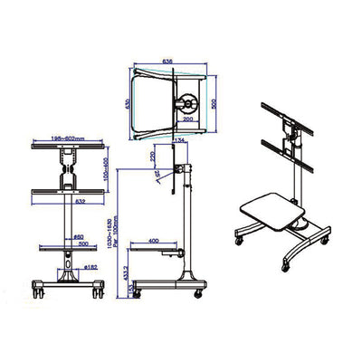 VALUE CARRELLO TV 35KG 27-47 POLLICI [17.99.1164]