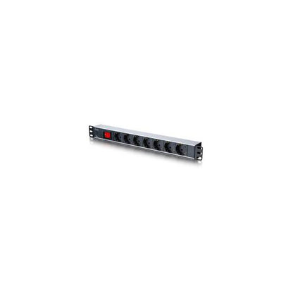 Digitus 1U Aluminum PDU - rackmountable - 7x safety outlet 16A - 4000W - 250VAC 50/60Hz - switch [DN-95402]