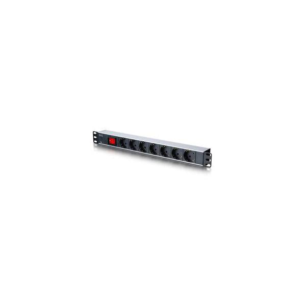 Digitus 1U Aluminum PDU - rackmountable - 7x safety outlet 16A - 4000W - 250VAC 50/60Hz - switch [DN-95402]