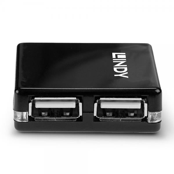 LINDY MINI HUB USB 2.0 4 PORTE [42742]