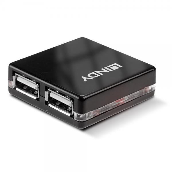 LINDY MINI HUB USB 2.0 4 PORTE [42742]