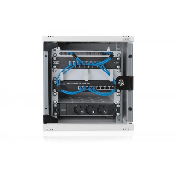 Digitus 6U Wall Mounting Cabinet 254mm (10 inch) - 330x312x300mm [DN-10-05U-1]