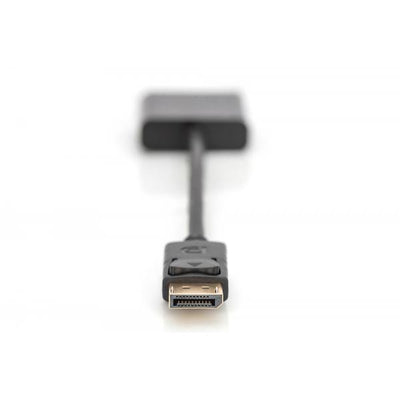 Digitus DisplayPort adapter cable - DP - HD15 M/F - 0.15m -w/interlock - DP 1.2 compatible - Black [AK-340403-001-S]