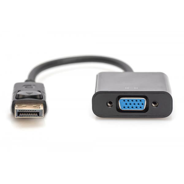 Digitus DisplayPort adapter cable - DP - HD15 M/F - 0.15m -w/interlock - DP 1.2 compatible - Black [AK-340403-001-S]