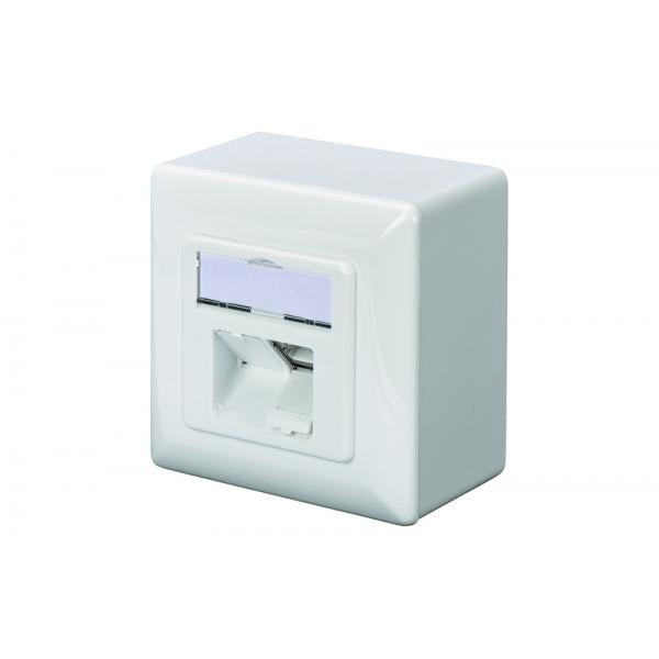 Digitus Wall Outlet - CAT 6A - 2x RJ45 - Shielded LSA - White [DN-9007-S-1]