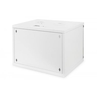 Digitus 7U wall mounting cabinet - SOHO - unmounted 370x540x400 mm - full glass front door - Grey [DN-1907U-S-1]