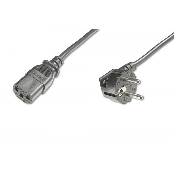 Digitus Power Cord - CEE 7/7 (Typ-F) 90 angled - C13 M/F - 1.8m - H05VV-F3G 0.75qmm - Black [AK-440100-018-S]