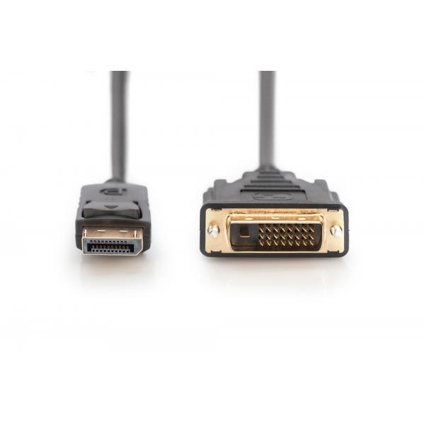 Digitus DisplayPort adapter cable - DP - DVI (24+1) M/M - 2m - w/interlock - DP 1.1a compatible - Black [AK-340306-020-S]