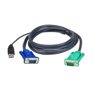 Aten 2L-5201U - cable HD15M/USB A(M)--SPHD15M - PROMO FINO AD ESAURIMENTO SCORTE [2L-5201U]
