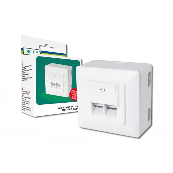 Digitus CAT 6 wall outlet, shielded - 2x RJ45 [DN-9006-N]