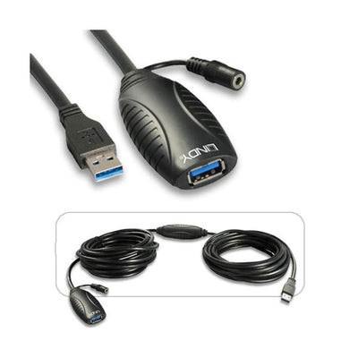 LINDY No. 43156 - Prolunga attiva USB 3.0, 10m [LIN-43156]