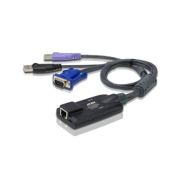 Aten USB - VGA to Cat5e/6 KVM Adapter Cable (CPU Module), with Smart Card Reader & Virtual Media Su [KA7177-AX]