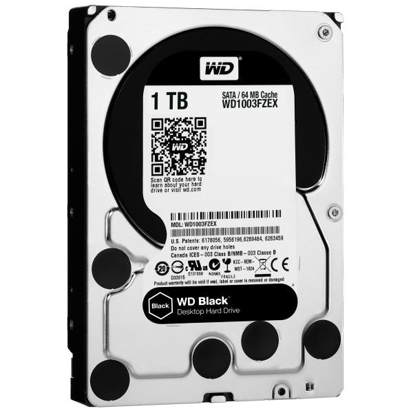 WESTERN DIGITAL HDD BLACK 1TB 3,5 7200RPM SATA 6GB/S 64MB CACHE ** RICONDIZIONATO** [WD1003FZEX_R]