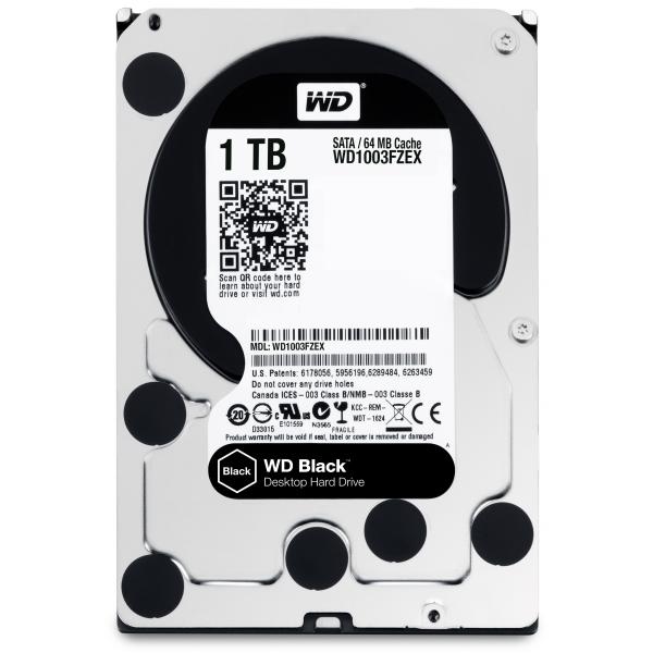 WESTERN DIGITAL HDD BLACK 1TB 3,5 7200RPM SATA 6GB/S 64MB CACHE ** RICONDIZIONATO** [WD1003FZEX_R]