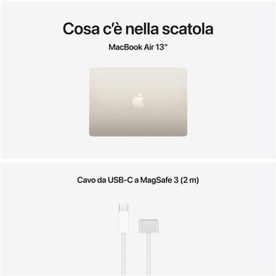 MacBook Air 13": Chip Apple M5 con CPU 10-core e GPU 8core, 16GB, 512GB SSD - Galassia [MDHA4T/A]
