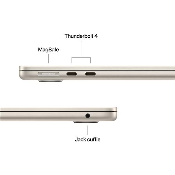 MacBook Air 13": Chip Apple M5 con CPU 10-core e GPU 8core, 16GB, 512GB SSD - Galassia [MDHA4T/A]