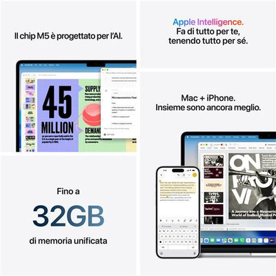 APPLE NB MACBOOK AIR APPLE M5 CHIP WITH 10 CORE CPU AND 10 CORE GPU 16GB 1TB SSD 13 STARLIGHT [MDHC4T/A]