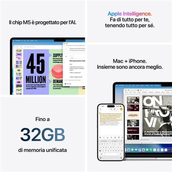 APPLE NB MACBOOK AIR APPLE M5 CHIP WITH 10 CORE CPU AND 10 CORE GPU 16GB 1TB SSD 13 STARLIGHT [MDHC4T/A]