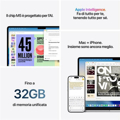 APPLE NB MACBOOK AIR APPLE M5 CHIP WITH 10CORE CPU AND 10CORE GPU 16GB 512GB SSD 15, SILVER [MDV94T/A]