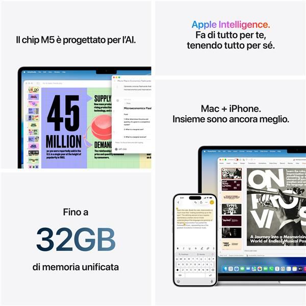 APPLE NB MACBOOK AIR APPLE M5 CHIP WITH 10CORE CPU AND 10CORE GPU 16GB 512GB SSD 15, SILVER [MDV94T/A]