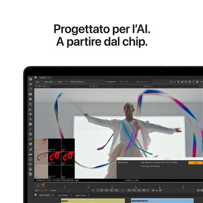MacBook Pro 16": Chip Apple M5 Max con CPU 18-core e GPU 40-core, 48GB, 2TB SSD - Nero siderale [MGEE4T/A]