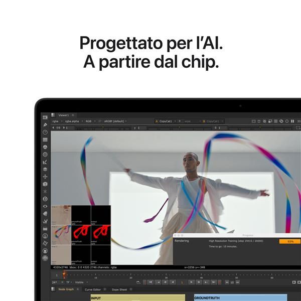 MacBook Pro 16": Chip Apple M5 Max con CPU 18-core e GPU 40-core, 48GB, 2TB SSD - Nero siderale [MGEE4T/A]