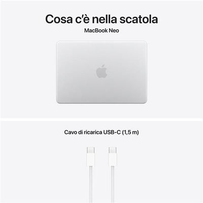 APPLE NB MACBOOK NEO APPLE A18 PRO CHIP WITH 6CORE CPU AND 5CORE GPU 8GB 256GB SSD 13, SILVER [MHFA4T/A]